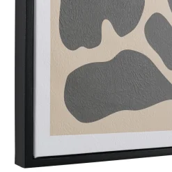 Tableau décor fleurs gris/noir papier japonais 63 x 93 cm