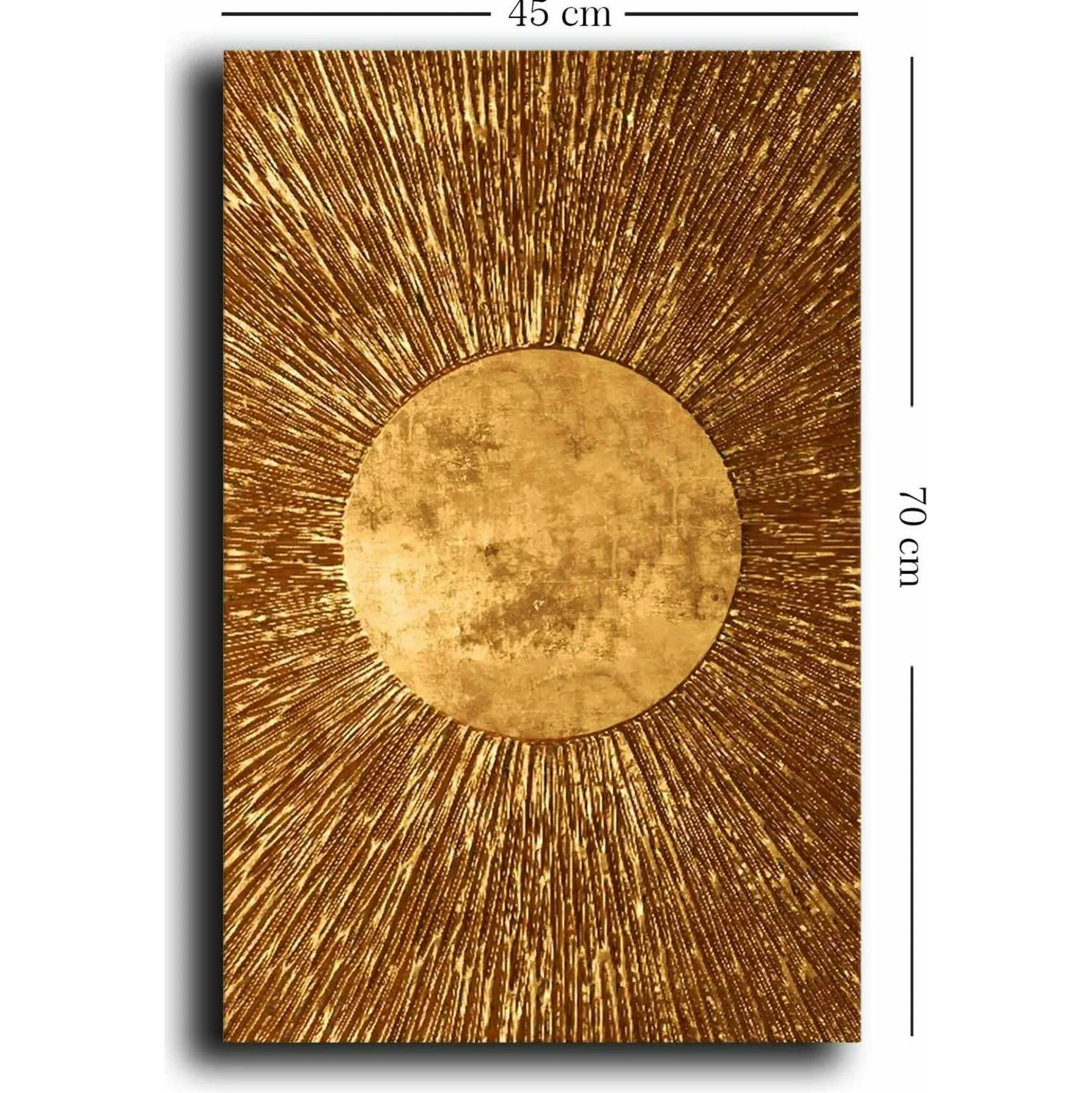 Tableau doré motif soleil – sur toile