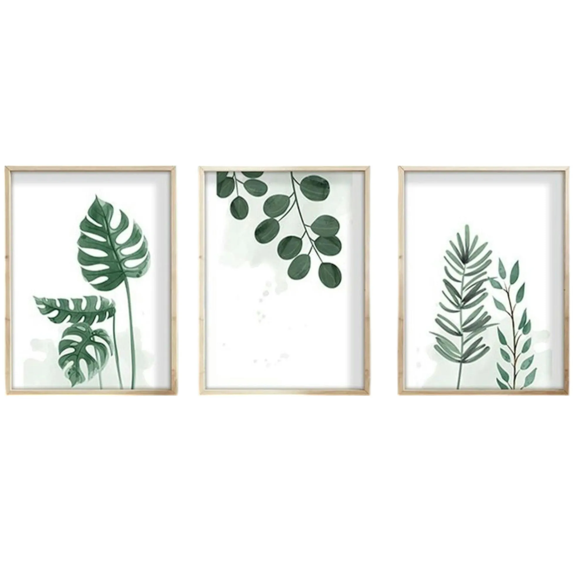 Tableau végétal minimaliste – détail feuillage ( lot de 3)