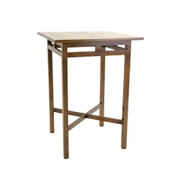 Table bar hévéa 80x80x110cm MAORI