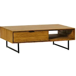 Table basse avec rangement en bois de teck recyclé DEPOK