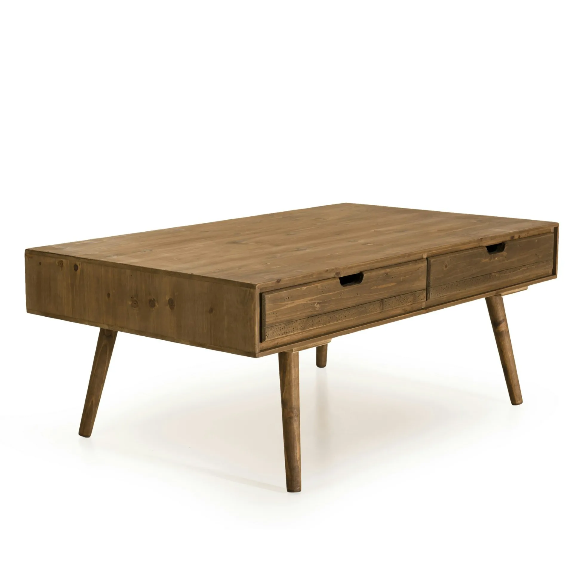 Table basse avec tiroirs en bois de sapin LIMA
