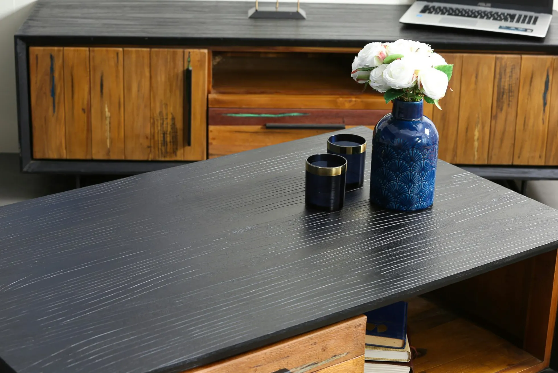 Table basse bois recyclé de bateau PHOENIX