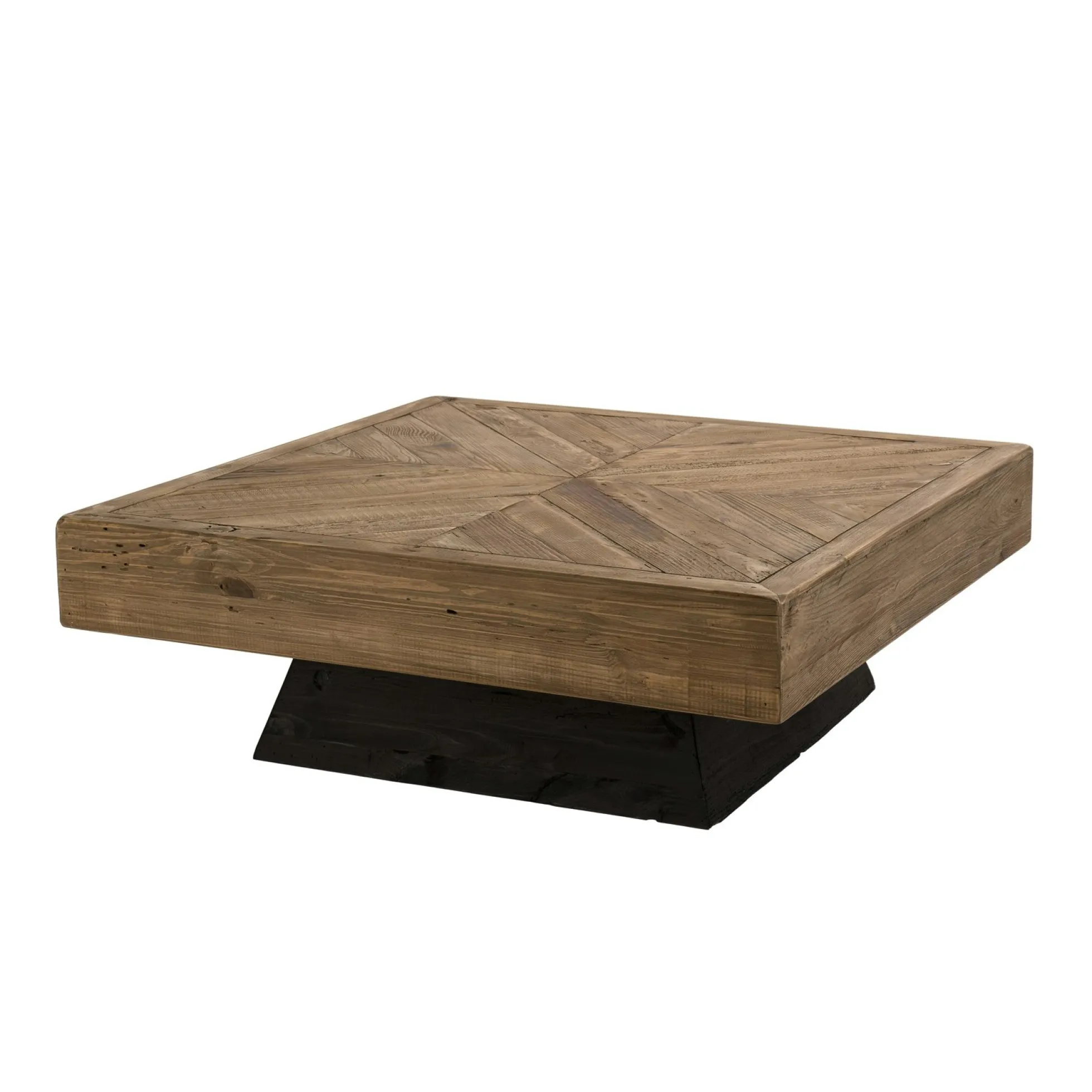 Table basse carrée en bois de pin recyclé DENVER