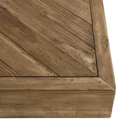Table basse carrée en bois de pin recyclé DENVER
