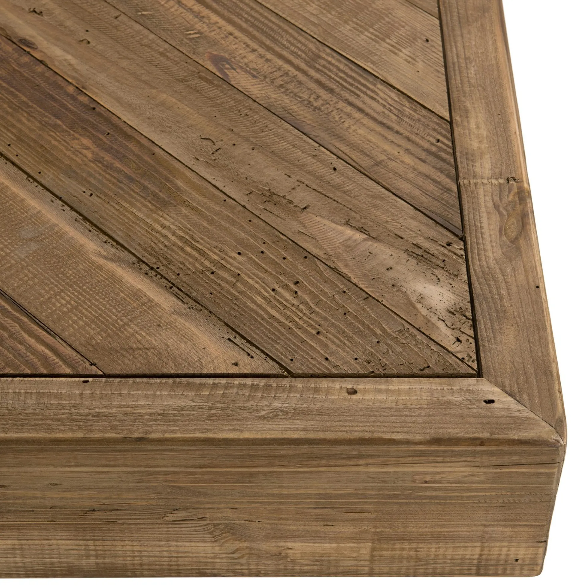 Table basse carrée en bois de pin recyclé DENVER