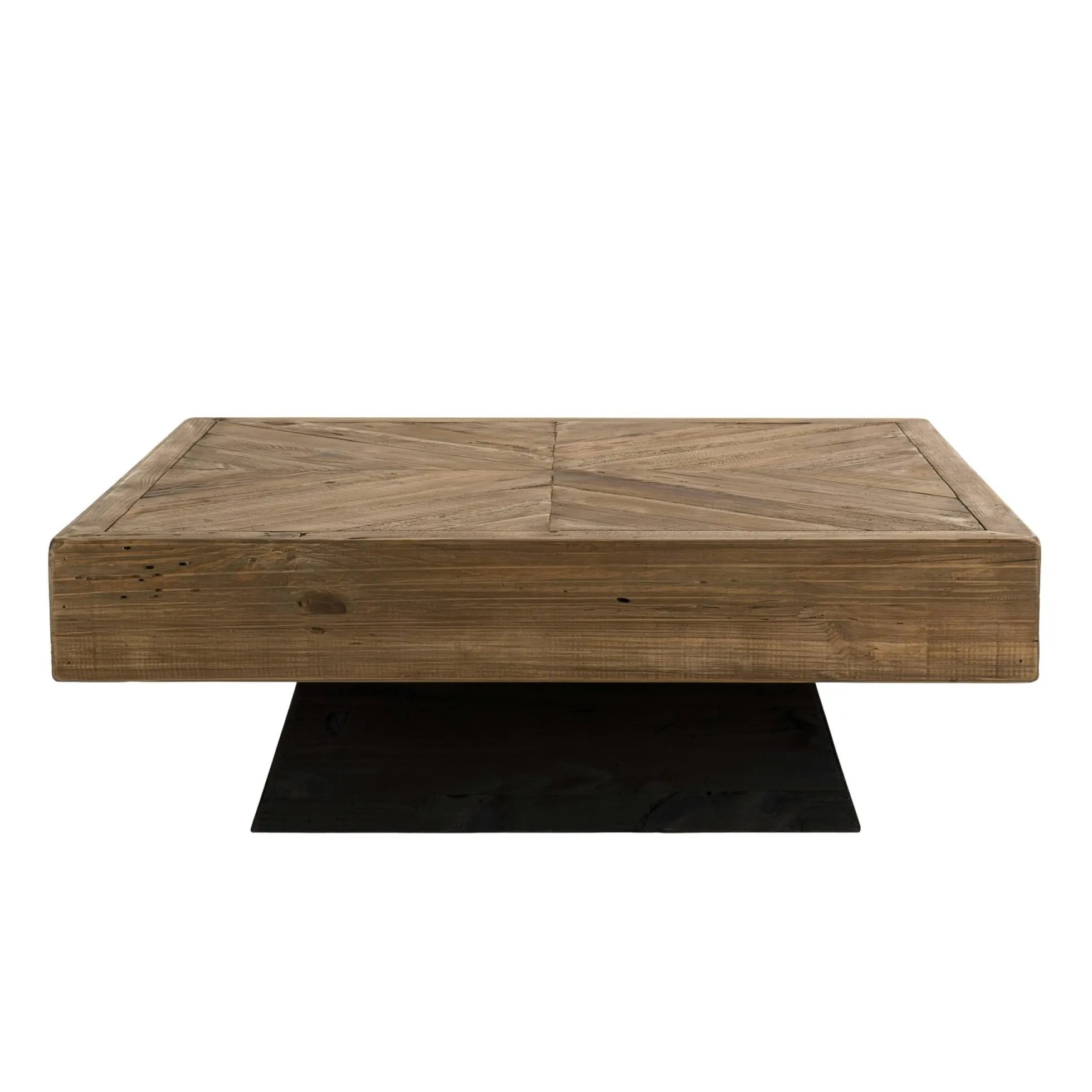 Table basse carrée en bois de pin recyclé DENVER