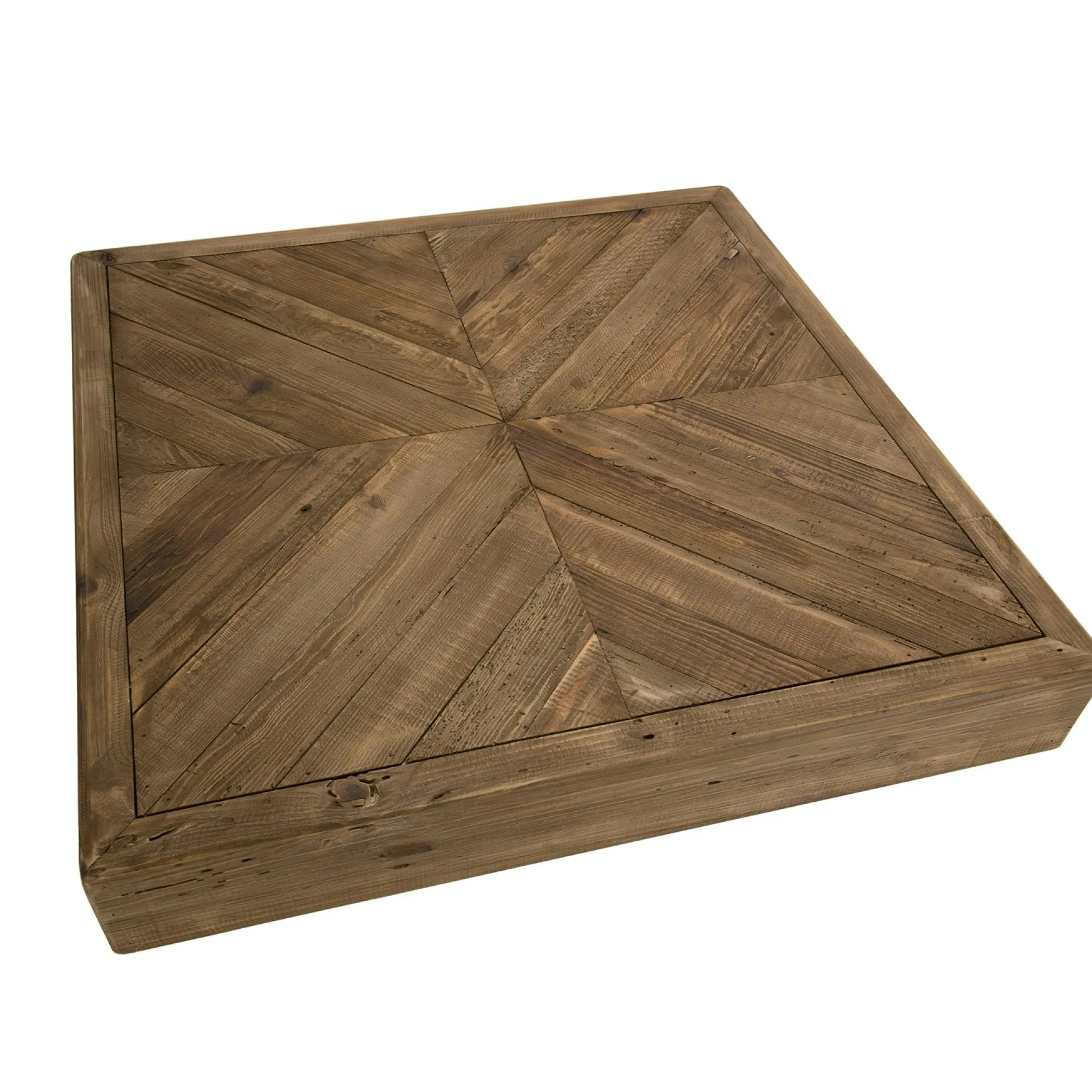 Table basse carrée en bois de pin recyclé DENVER