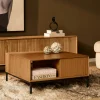 Table basse carrée en bois 2 tiroirs CORTINA
