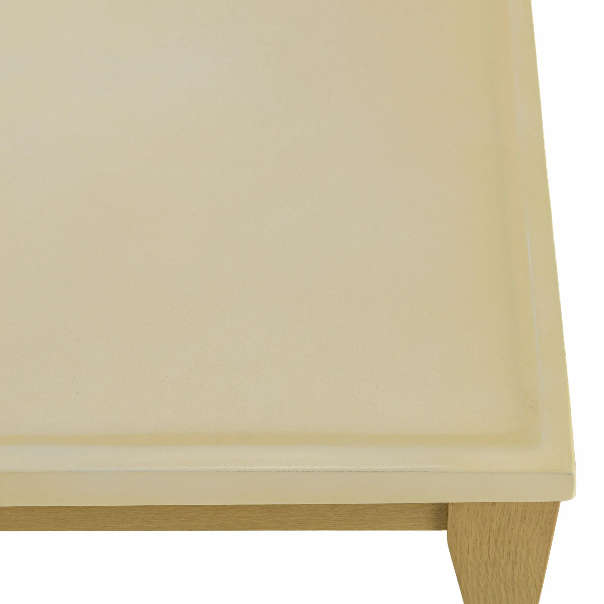 Table basse carrée en béton et chêne 80 cm BRASILIA