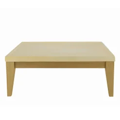Table basse carrée en béton et chêne 80 cm BRASILIA