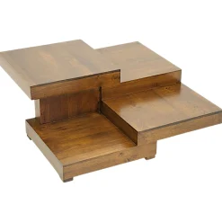 Table basse carrée hévéa destructurée OLGA