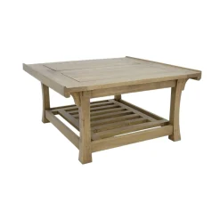 Table basse carrée hévéa 80x80x41cm MAORI
