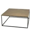 Table basse carrée métal doré 90 cm ZALA