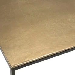 Table basse carrée métal doré 90 cm ZALA