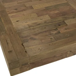 Table basse carrée poutre en teck massif MATT