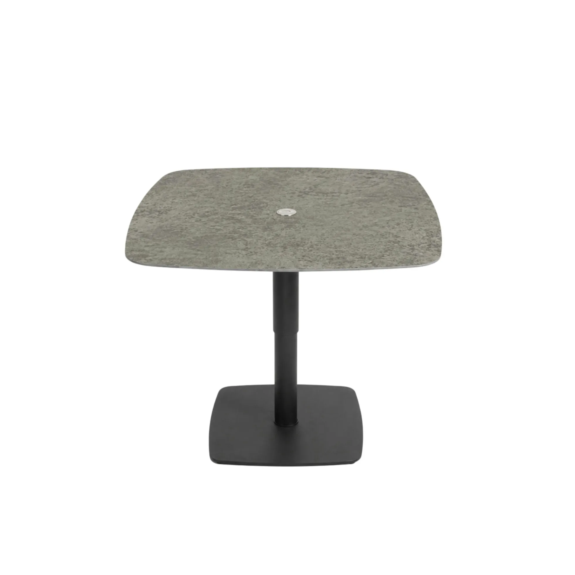 Table basse carrée relevable céramique effet métal LUGANO