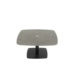 Table basse carrée relevable céramique effet métal LUGANO