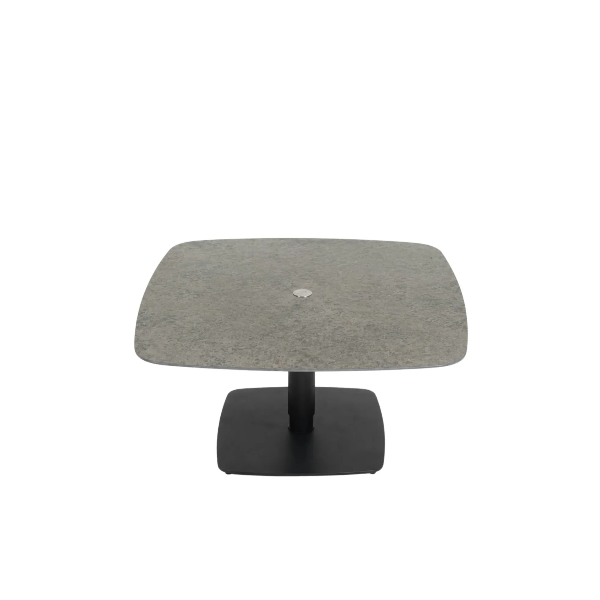 Table basse carrée relevable céramique effet métal LUGANO