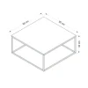 Table basse carrée style minimaliste effet noyer JENA