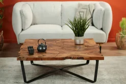 Table basse carrée teck massif recyclé D100 cm BALTIMORE