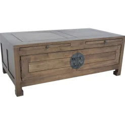 Table basse chinoise rectangle hévéa 110x60cm MAORI