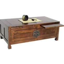 Table basse chinoise rectangle hévéa 110x60cm MAORI