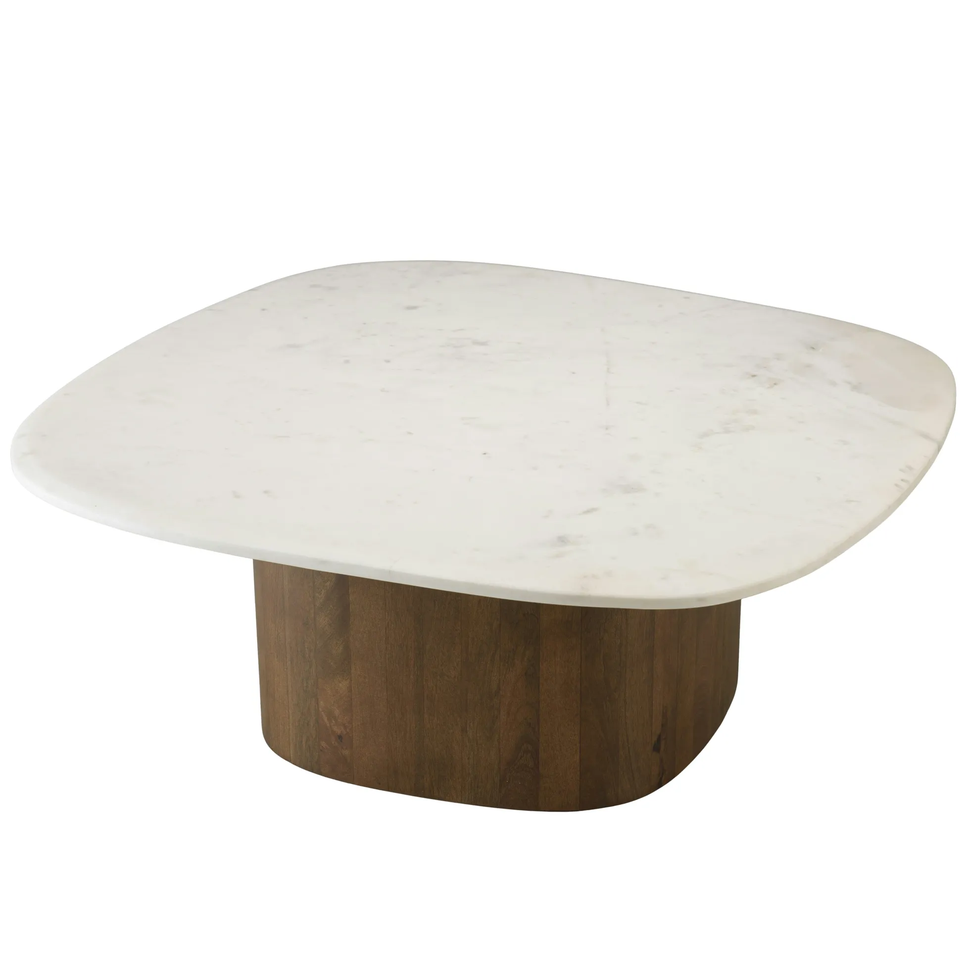 Table basse 80 cm plateau marbre blanc de Banswara TOSCA
