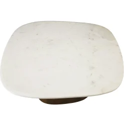 Table basse 80 cm plateau marbre blanc de Banswara TOSCA