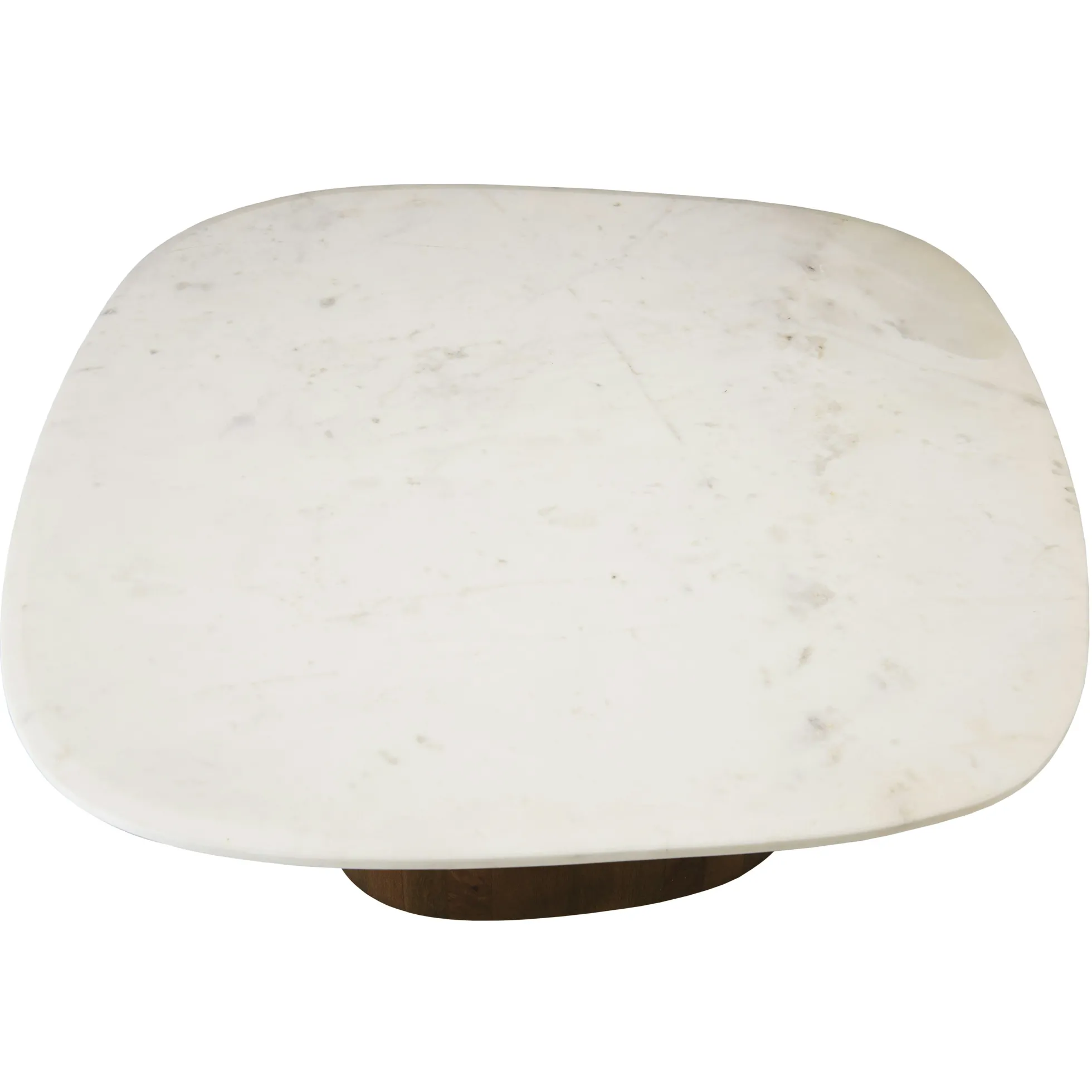 Table basse 80 cm plateau marbre blanc de Banswara TOSCA