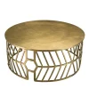 Table basse contemporaine dorée motif flèche ZALA