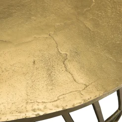 Table basse contemporaine dorée motif flèche ZALA
