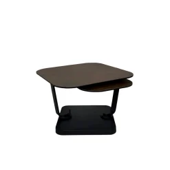 Table basse céramique bronze plateaux déployants LOMBARDIE