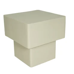Table basse cube en bois sable à pied central ALMA