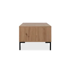 Table basse décor bois 2 portes 1 niche KARVI