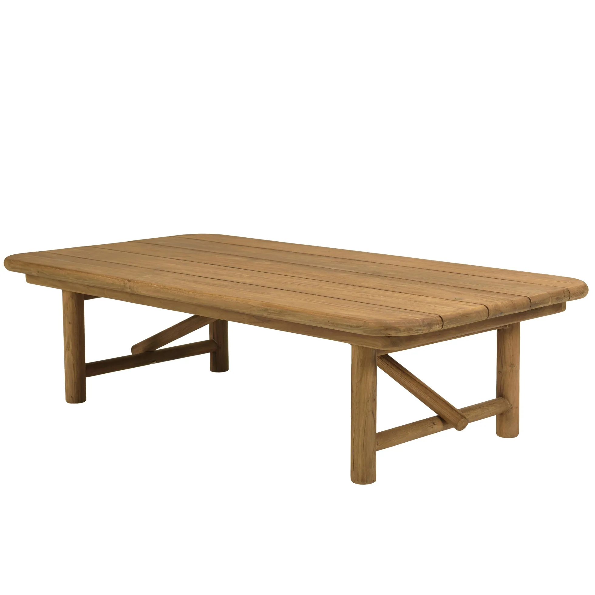 Table basse de jardin 130 cm en teck recyclé ORIA