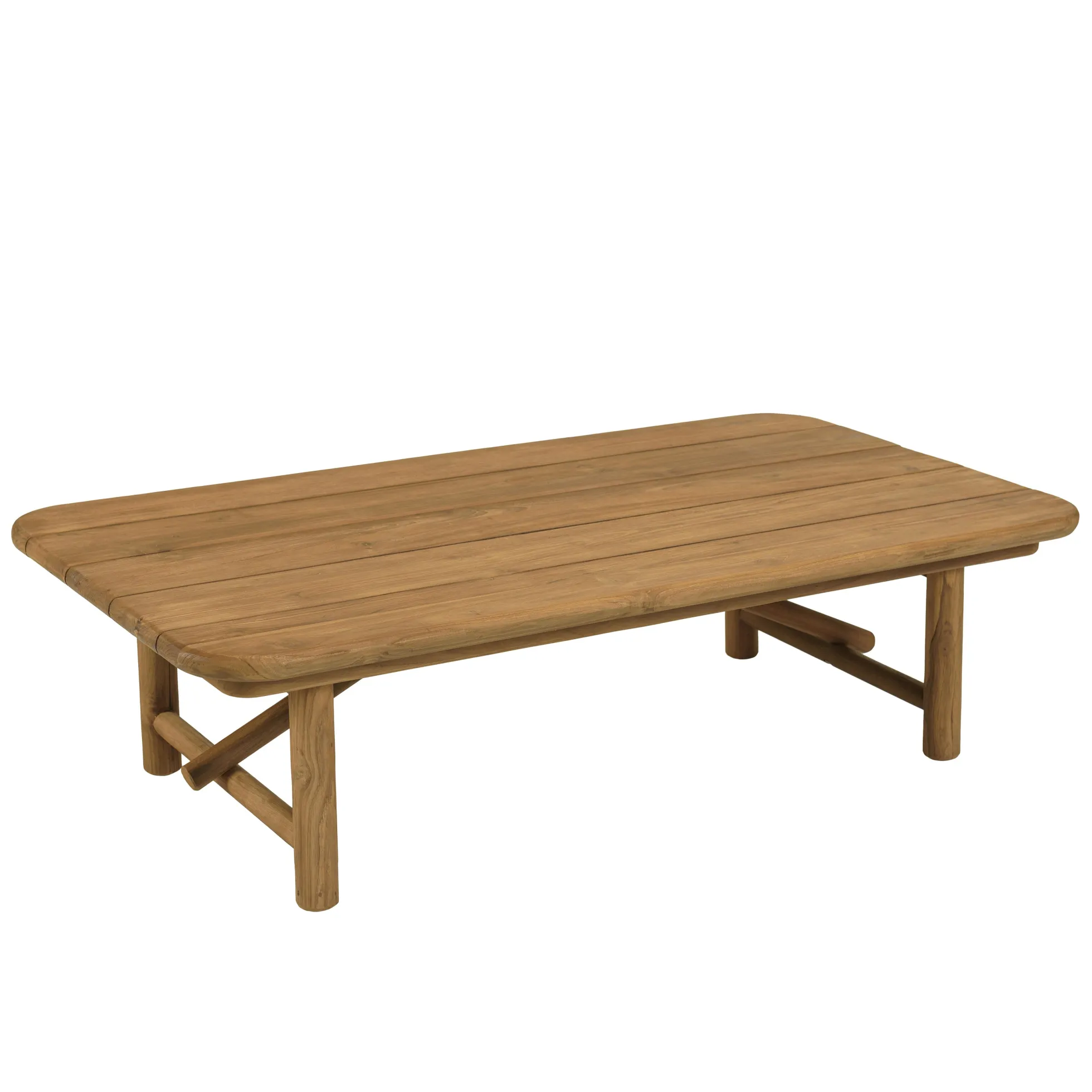 Table basse de jardin 130 cm en teck recyclé ORIA