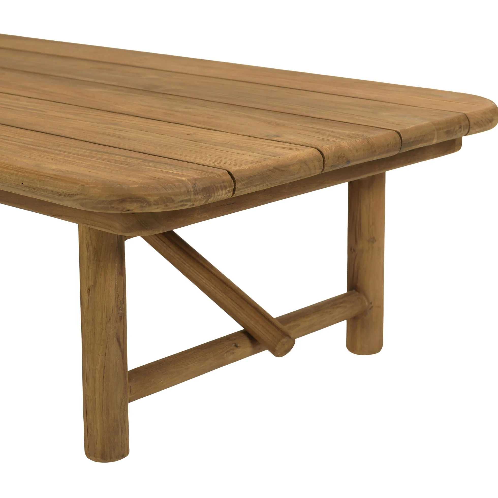 Table basse de jardin 130 cm en teck recyclé ORIA