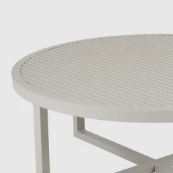 Table basse de jardin en aluminium gris sable D 100 cm OSLO