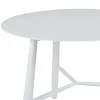 Table basse de jardin en aluminium blanc Ø 60 cm STOCKHOLM