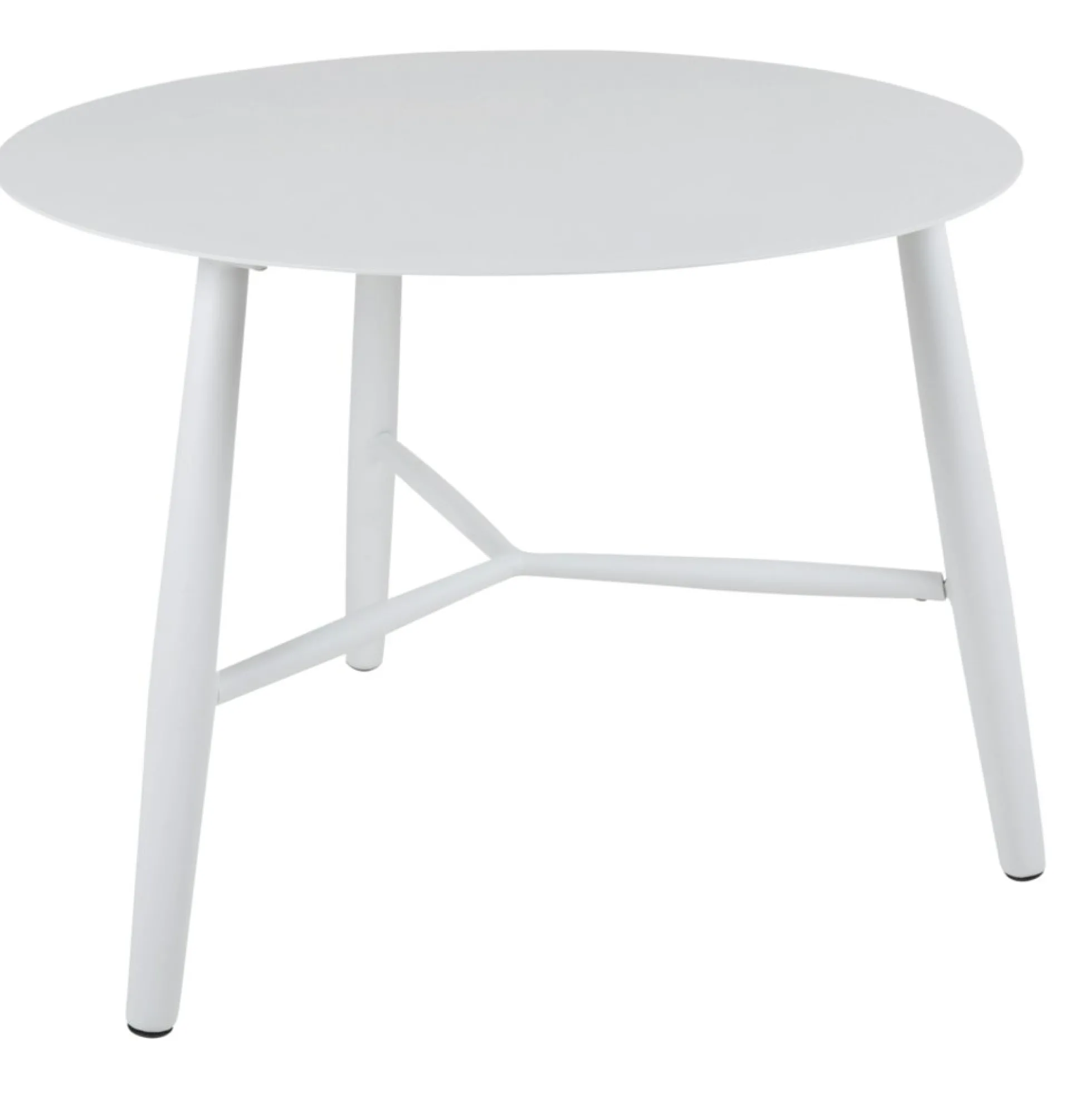 Table basse de jardin en aluminium blanc Ø 60 cm STOCKHOLM