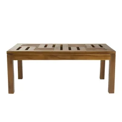 Table basse de jardin en teck huilé 100 cm MACAO