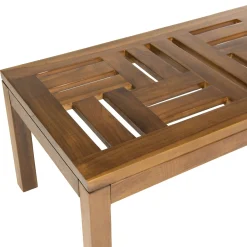 Table basse de jardin en teck huilé 100 cm MACAO