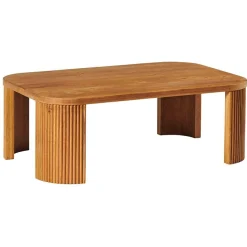 Table basse design chêne rainuré IENA