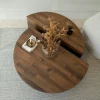 Table basse design en bois brun - 2 modules SITIA