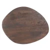 Table basse design organique en bois foncé (lot de 2) ALMA