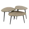 Table basse design organique effet cuivré (lot de 3) RALF