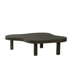 Table basse design organique en chêne brun LOREN