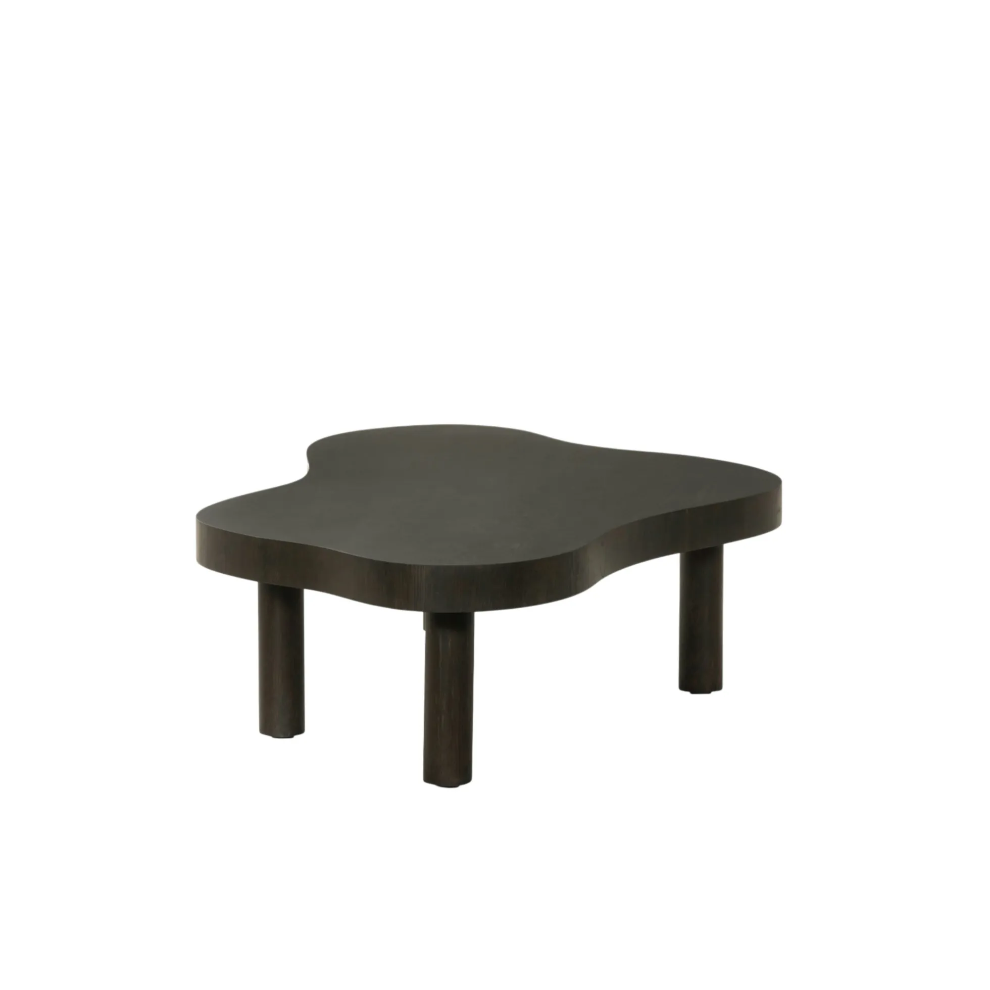 Table basse design organique en chêne brun LOREN