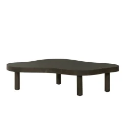 Table basse design organique en chêne brun LOREN